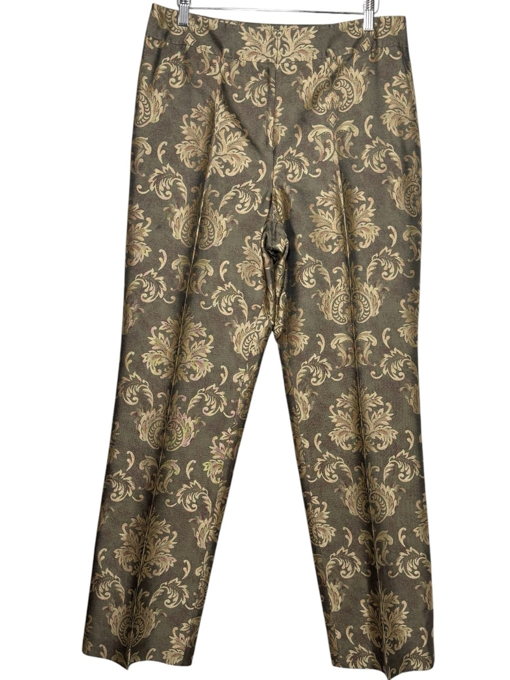 Vintage Talbots Silk Wool Pants Brown Gold Damask
Jacquard Brocade Trousers 12 - Picture 4 of 9